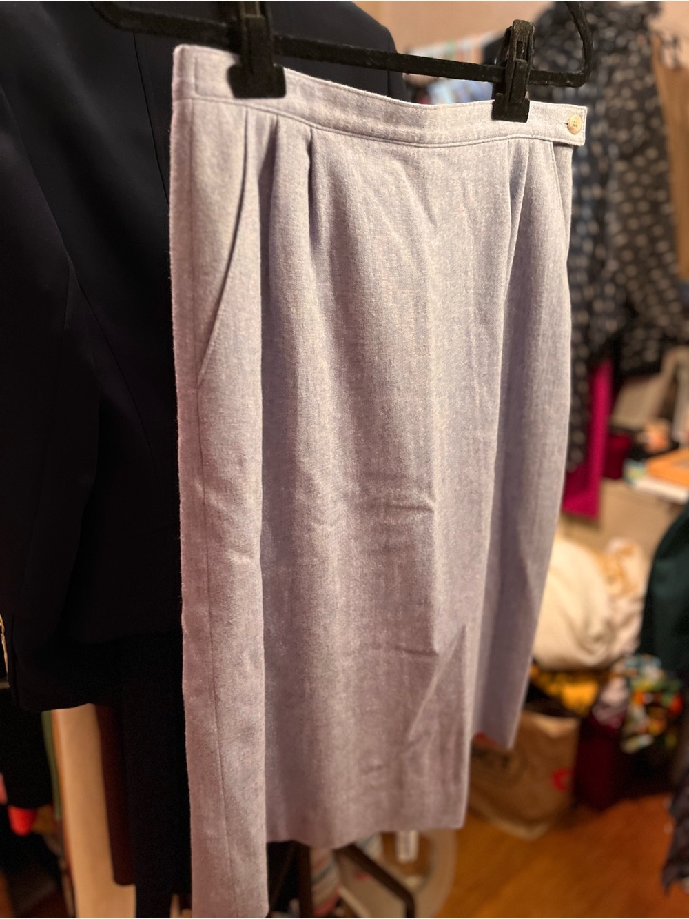 Pendleton Lavender Pencil Skirt with Pockets